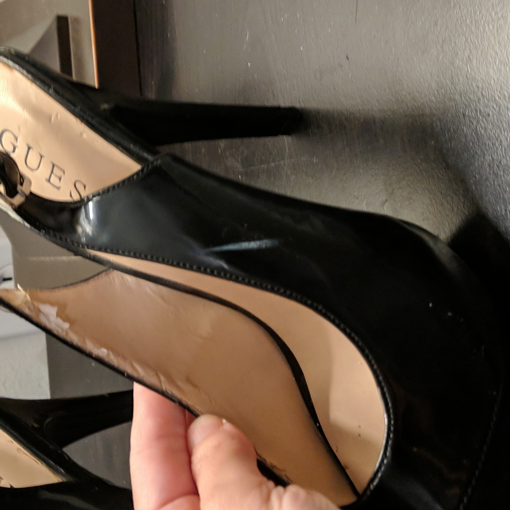 Guess black heels size 8 1/2 - Picture 3 of 5